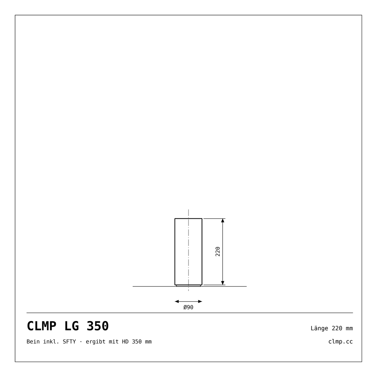 CLMP LG 350 Werkzeichnung