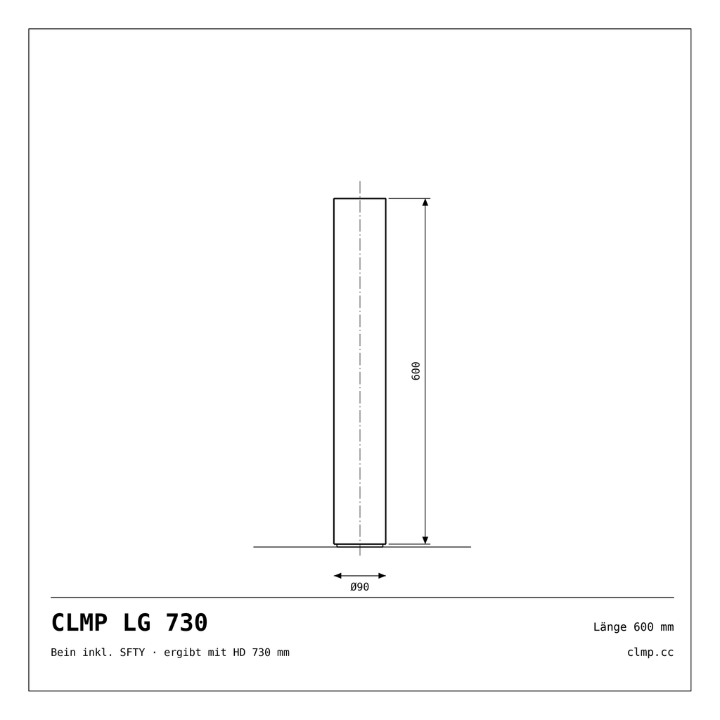 CLMP LG 730 Werkzeichnung