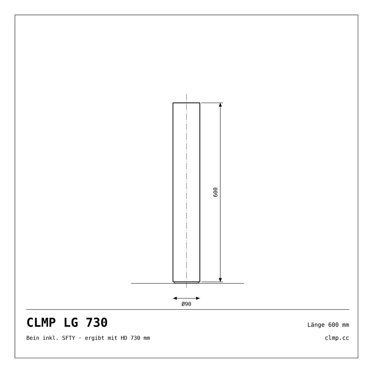 CLMP LG 730 Werkzeichnung