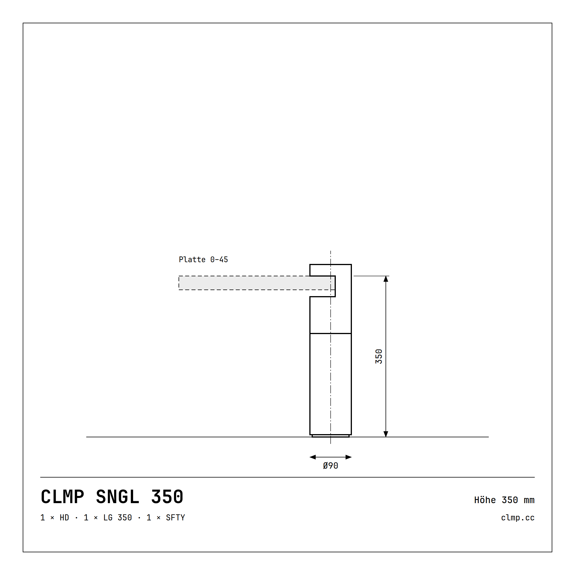 CLMP SNGL 350