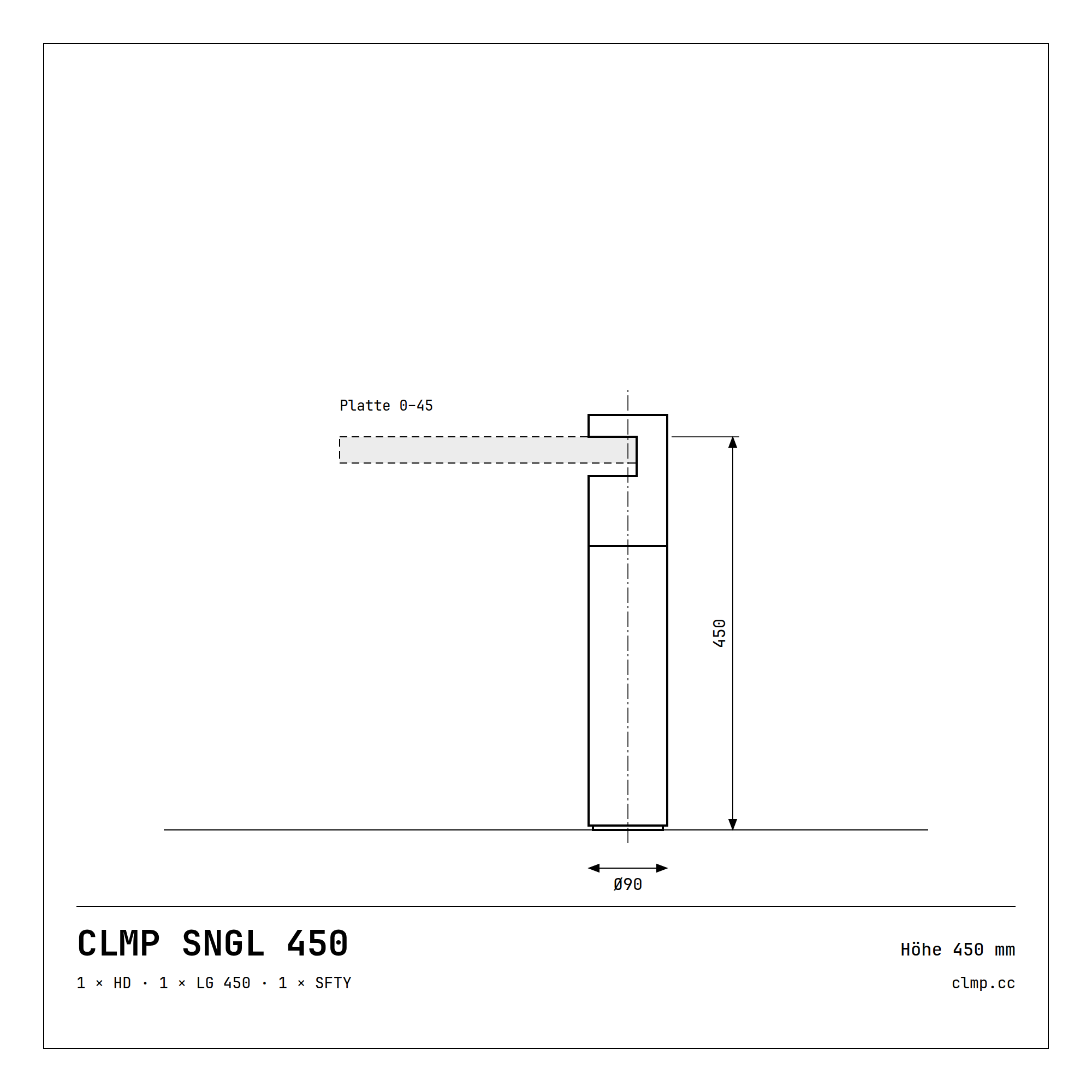 CLMP SNGL 450