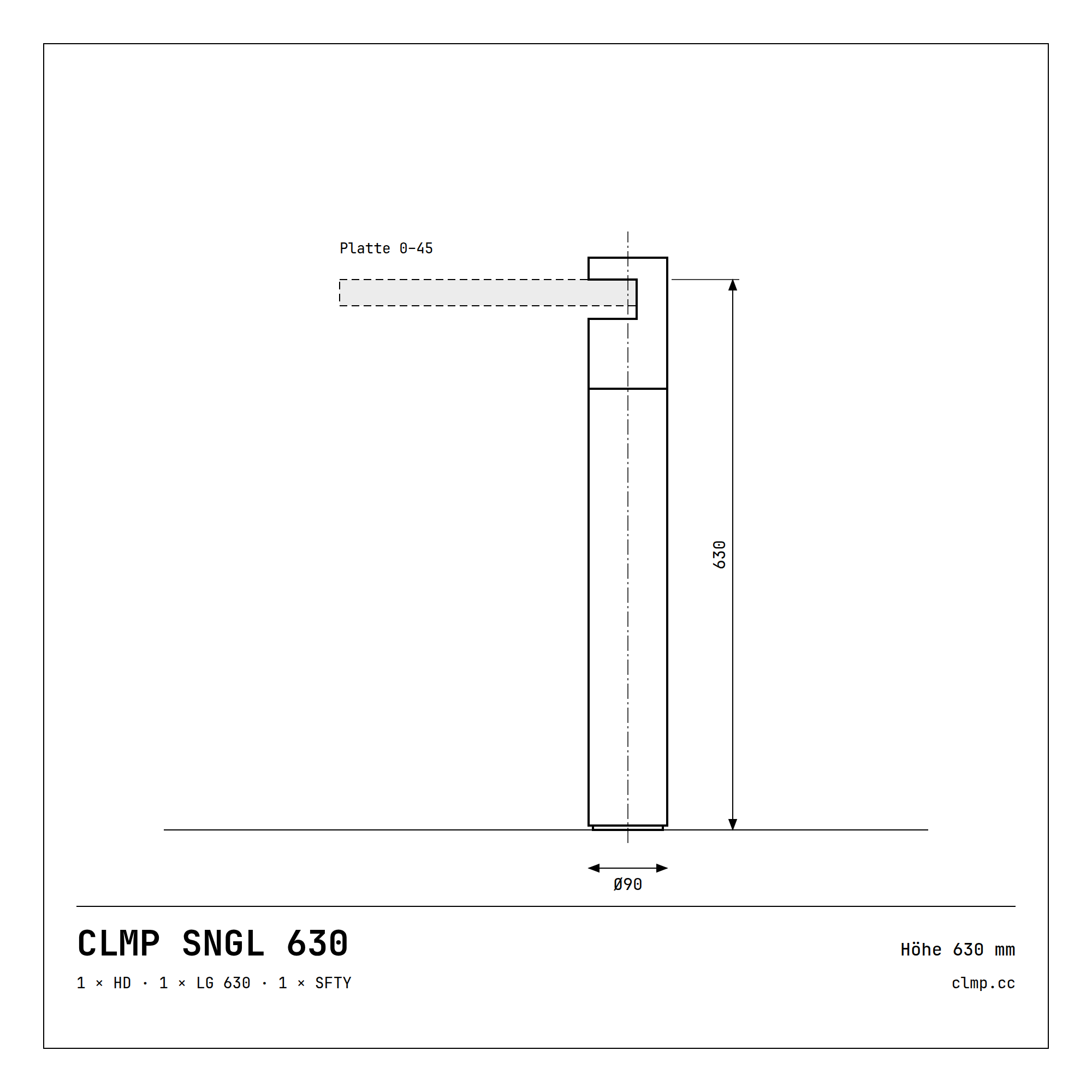 CLMP SNGL 630