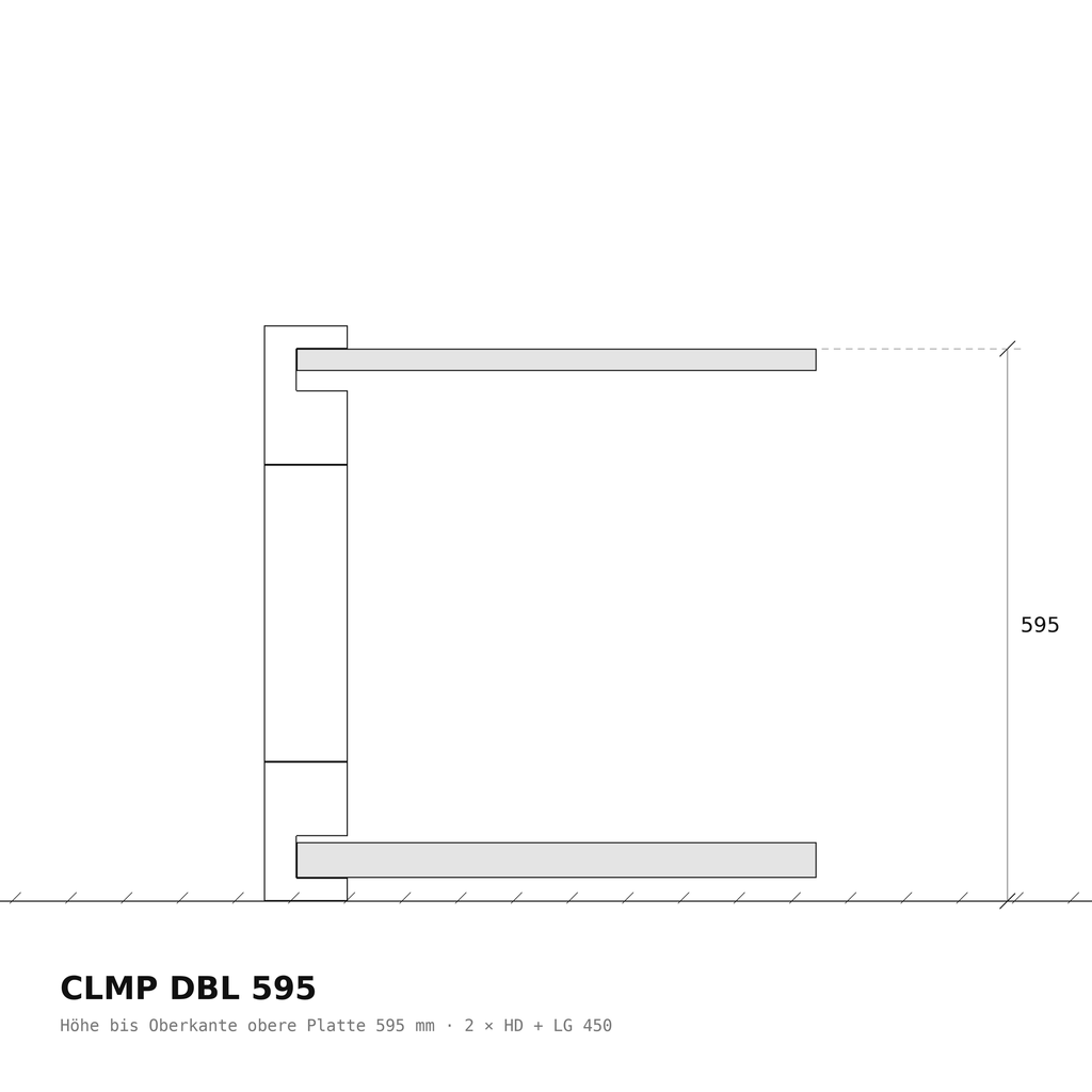 CLMP DBL 595 Werkzeichnung
