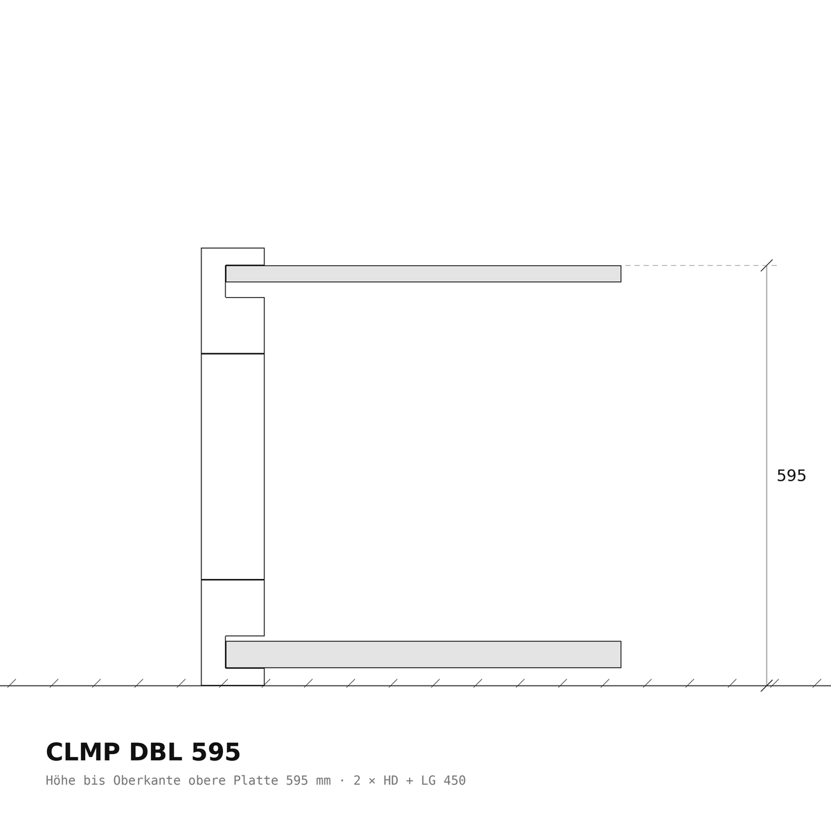 CLMP DBL 595 Werkzeichnung