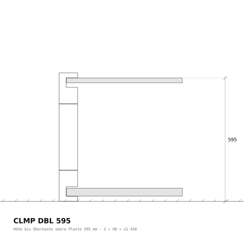 CLMP DBL 595 Werkzeichnung