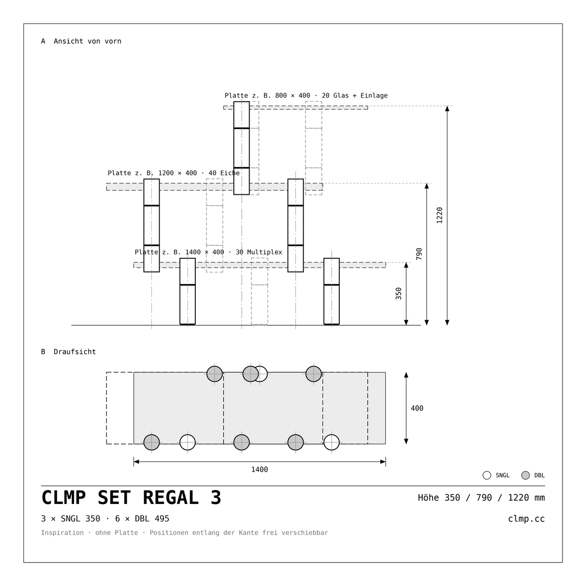 CLMP Set Regal 3 Werkzeichnung