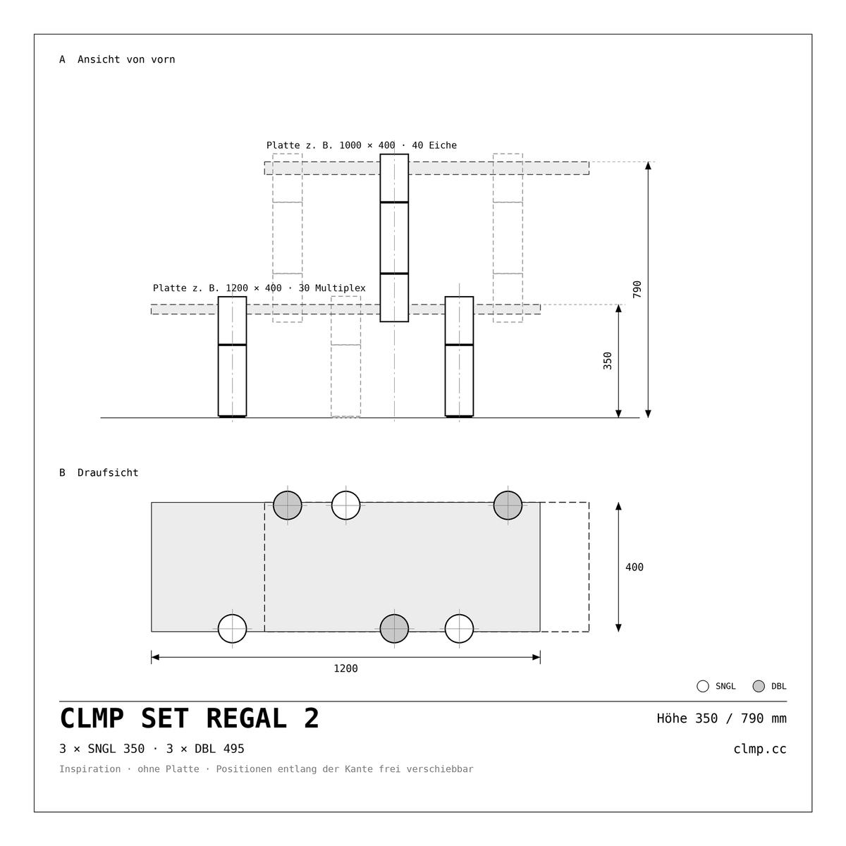 CLMP Set Regal 2 Werkzeichnung